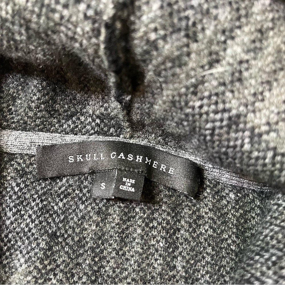 skull cashmere camo sweater hoodie jacket zip small - Picture 2 of 5